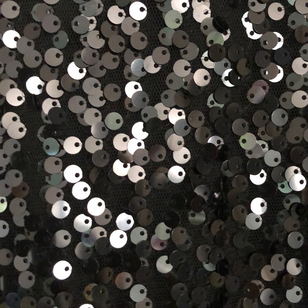 JCrew Factory. Black sequined tee shirt. - Picture 2 of 4